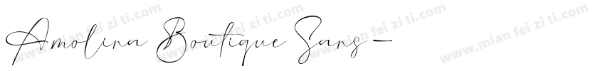 Amolina Boutique Sans字体转换